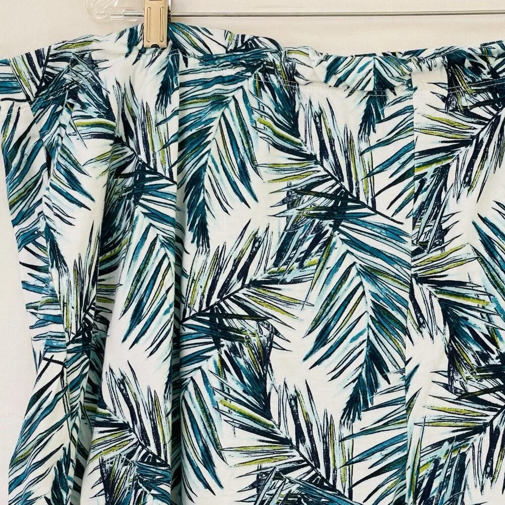 Cuddl Duds Womens 3X Black Tropical Print Pull On Loungewear Shorts Palms - Picture 2 of 6